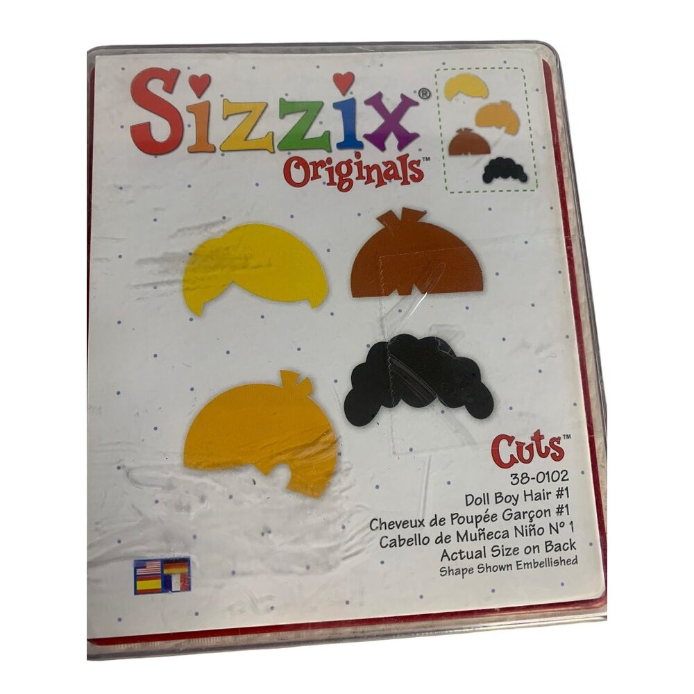 Sizzix Originals Doll Boy Hair 1 Die Cuts 38-0102 Embellished Craft Shapes